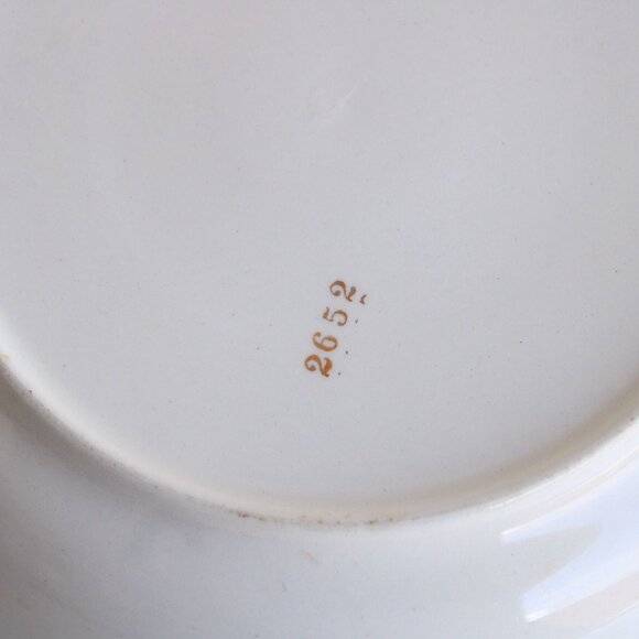 Vintage 1940s 1950s Serving Bowl, Porcelain Decorative Wild Flower Painted China - Picture 6 of 10